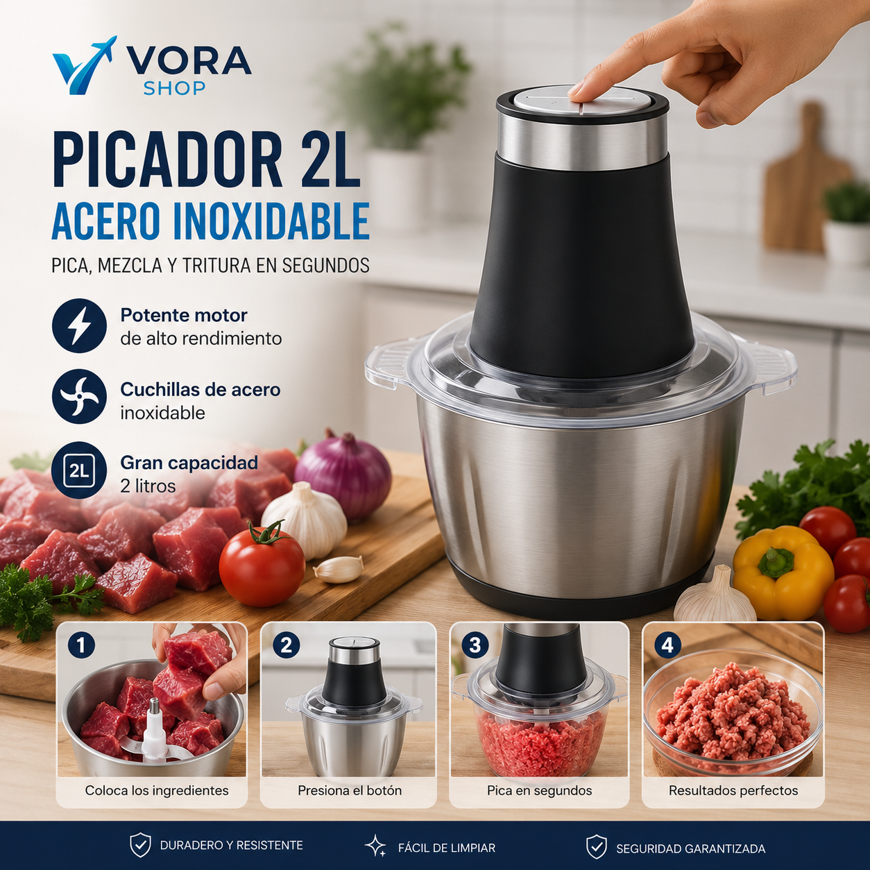 PROMO MOLINO PICADOR DE ACERO INOXIDABLE