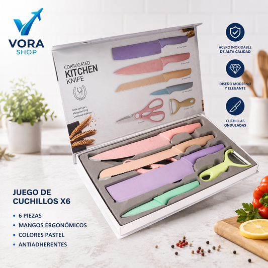 Juego De Cuchillos X6