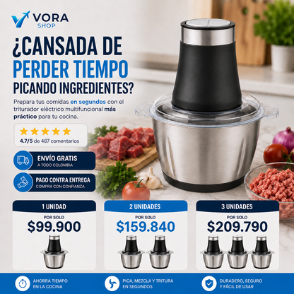 PROMO MOLINO PICADOR DE ACERO INOXIDABLE
